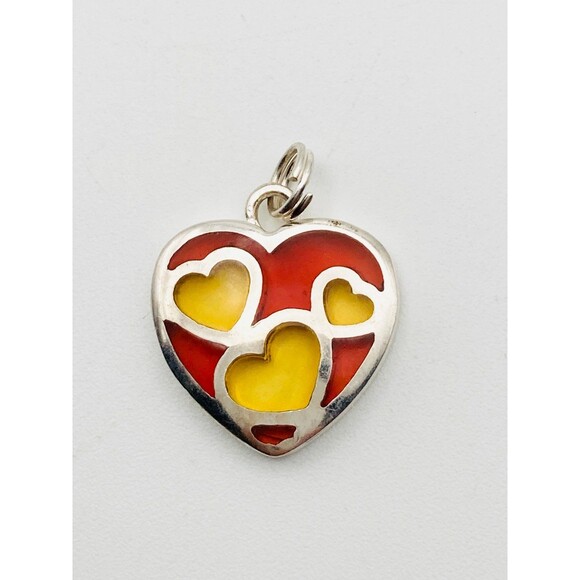 Stampd Jewelry - Cm 925 sterling silver red yellow heart charm